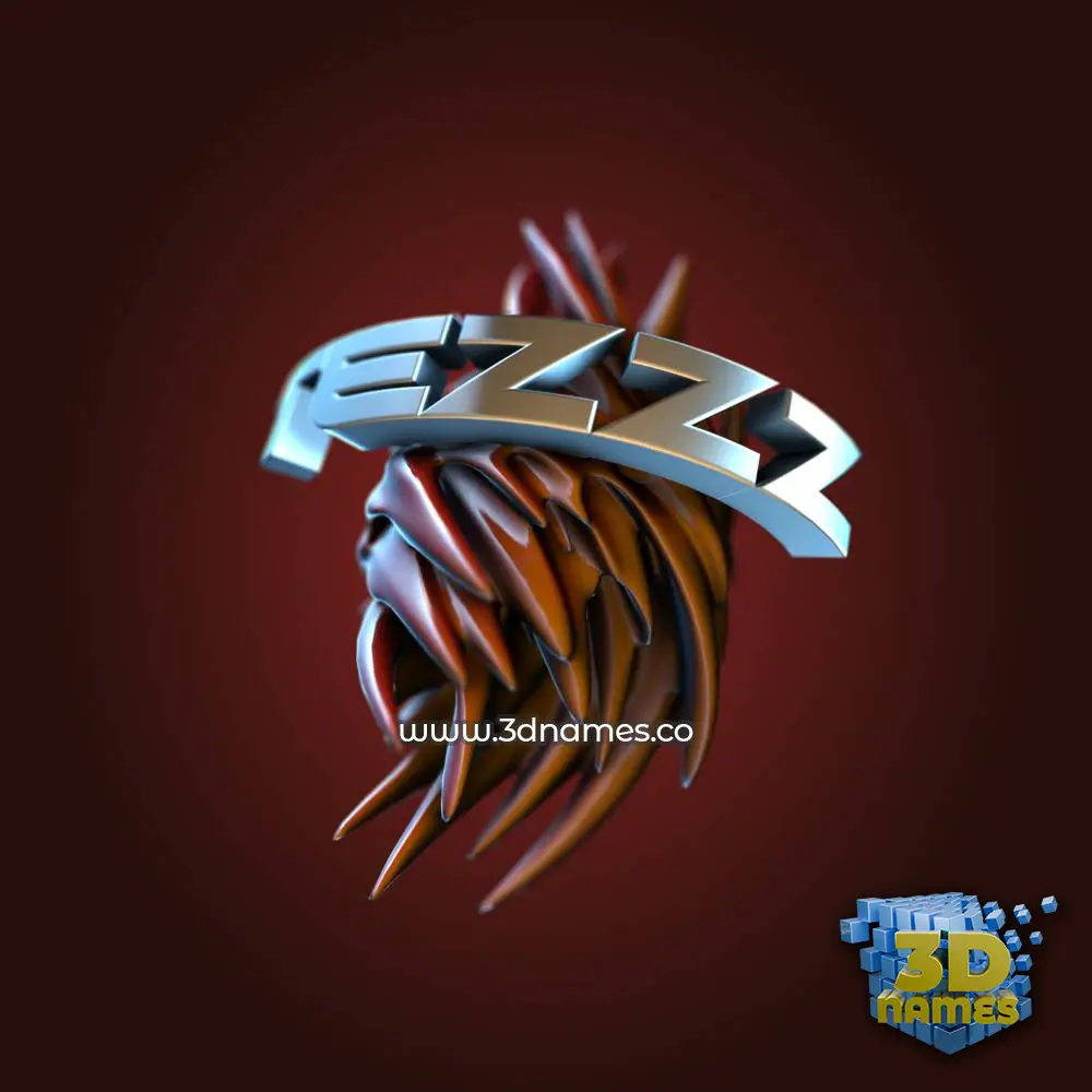 tezzz in Red Twisted style - 3D name wallpaper