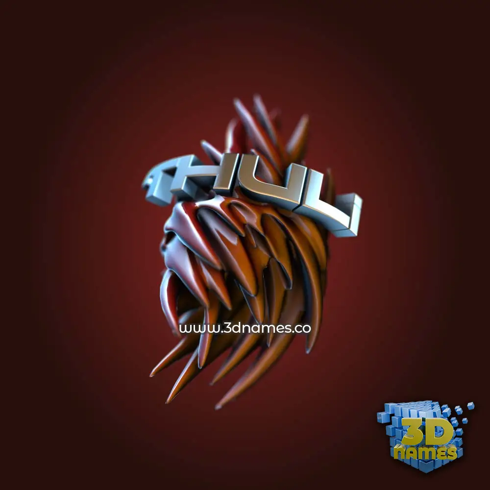 thuli in Red Twisted style - 3D name wallpaper