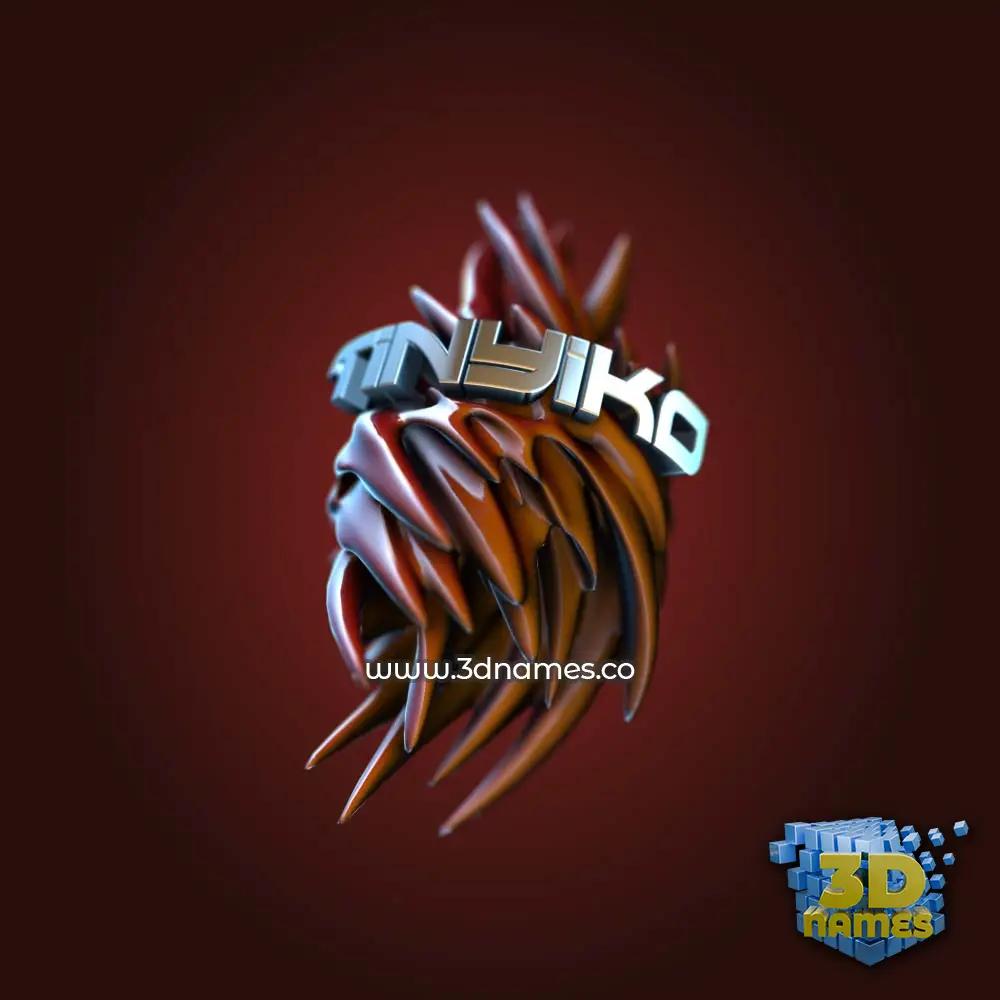 tinyiko in Red Twisted style - 3D name wallpaper