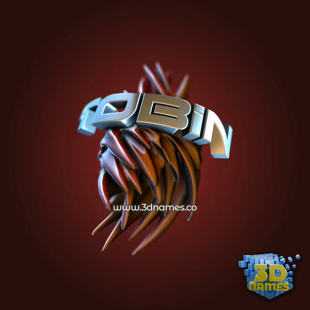 tobin in Red Twisted style - 3D name wallpaper