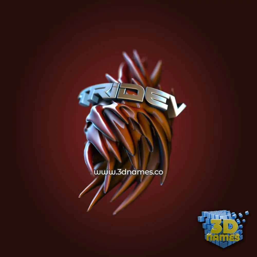 tridev in Red Twisted style - 3D name wallpaper