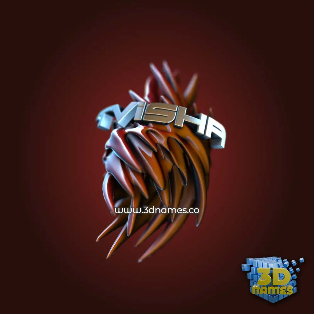 tvisha in Red Twisted style - 3D name wallpaper