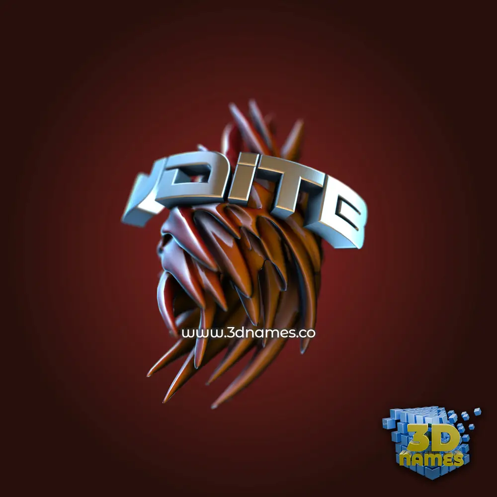 uditb in Red Twisted style - 3D name wallpaper