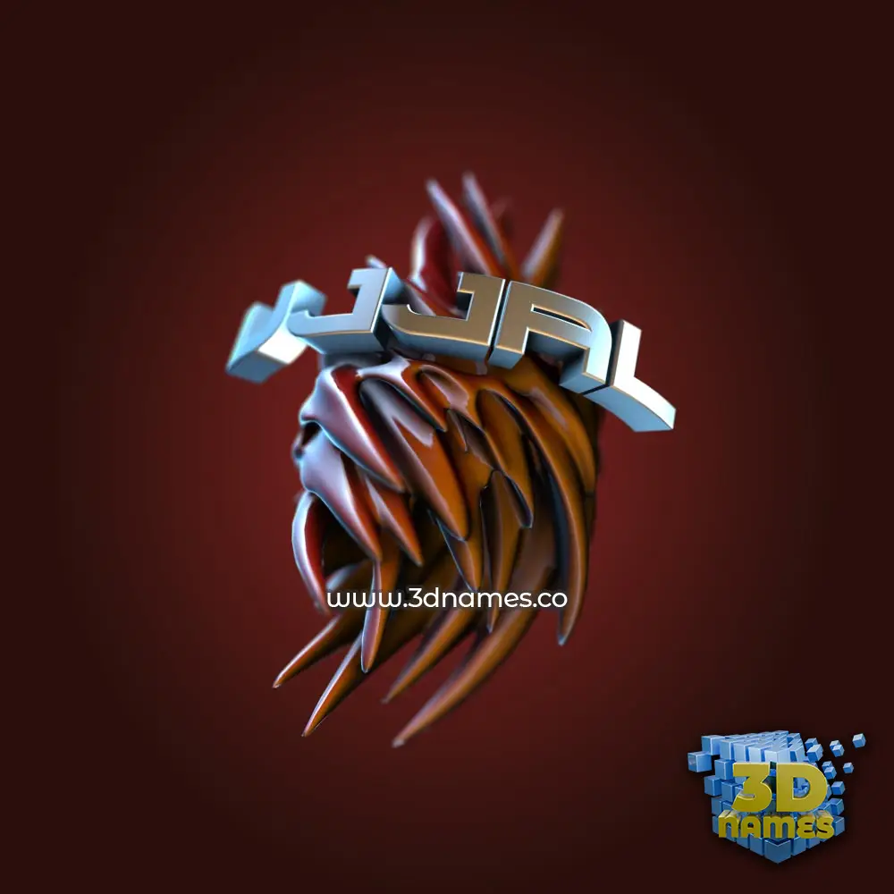 ujjal in Red Twisted style - 3D name wallpaper