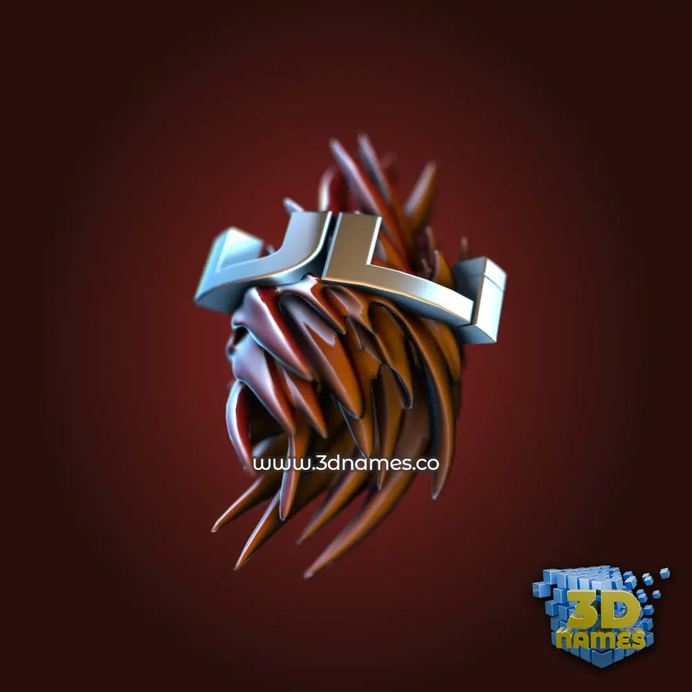 uli in Red Twisted style - 3D name wallpaper
