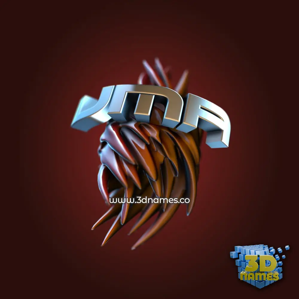 uma in Red Twisted style - 3D name wallpaper