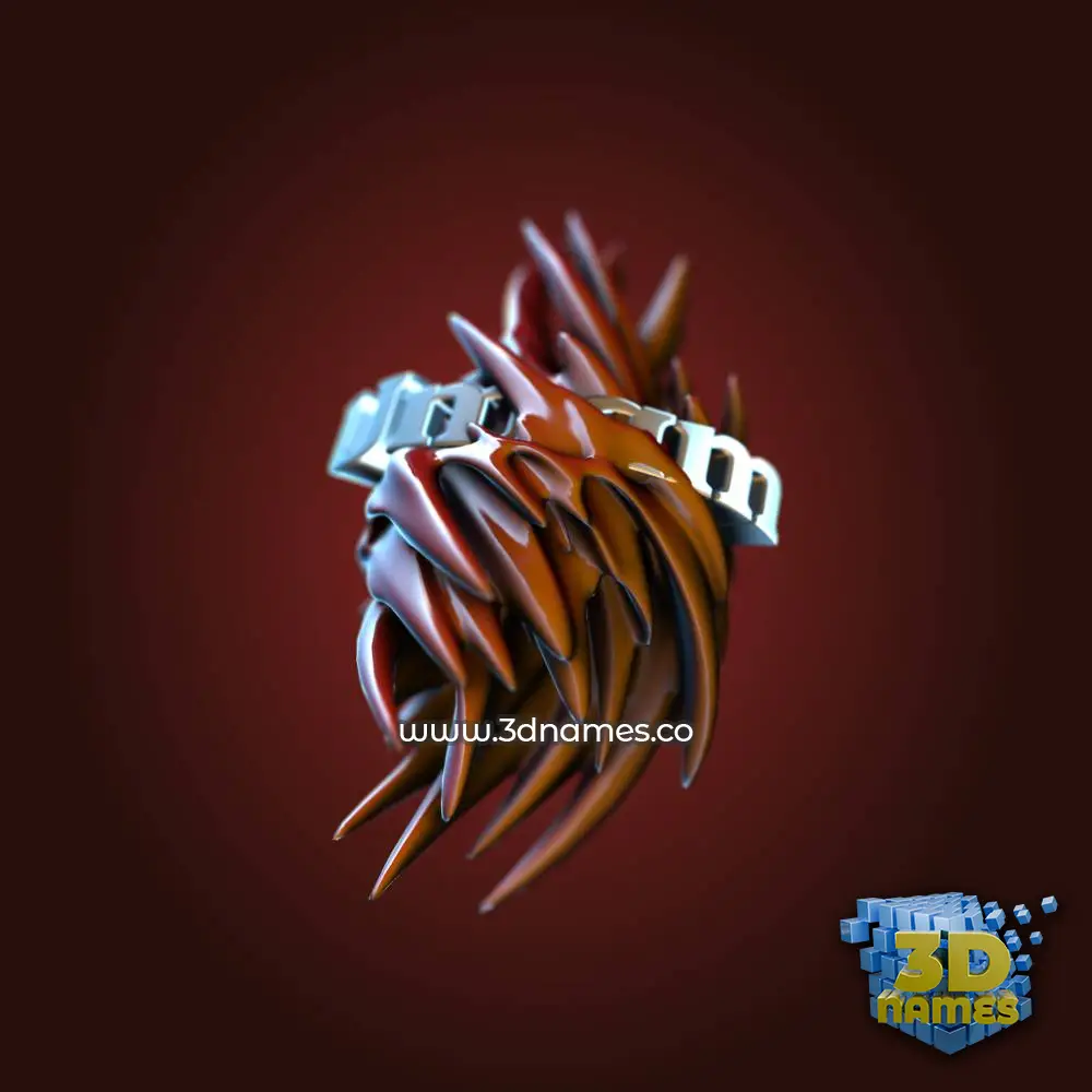 umam in Red Twisted style - 3D name wallpaper