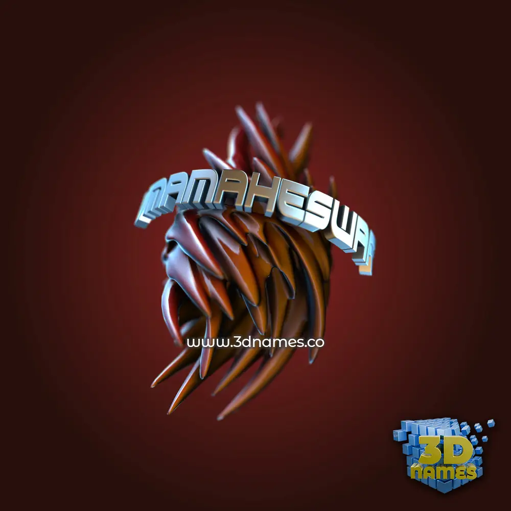 umamaheswar in Red Twisted style - 3D name wallpaper