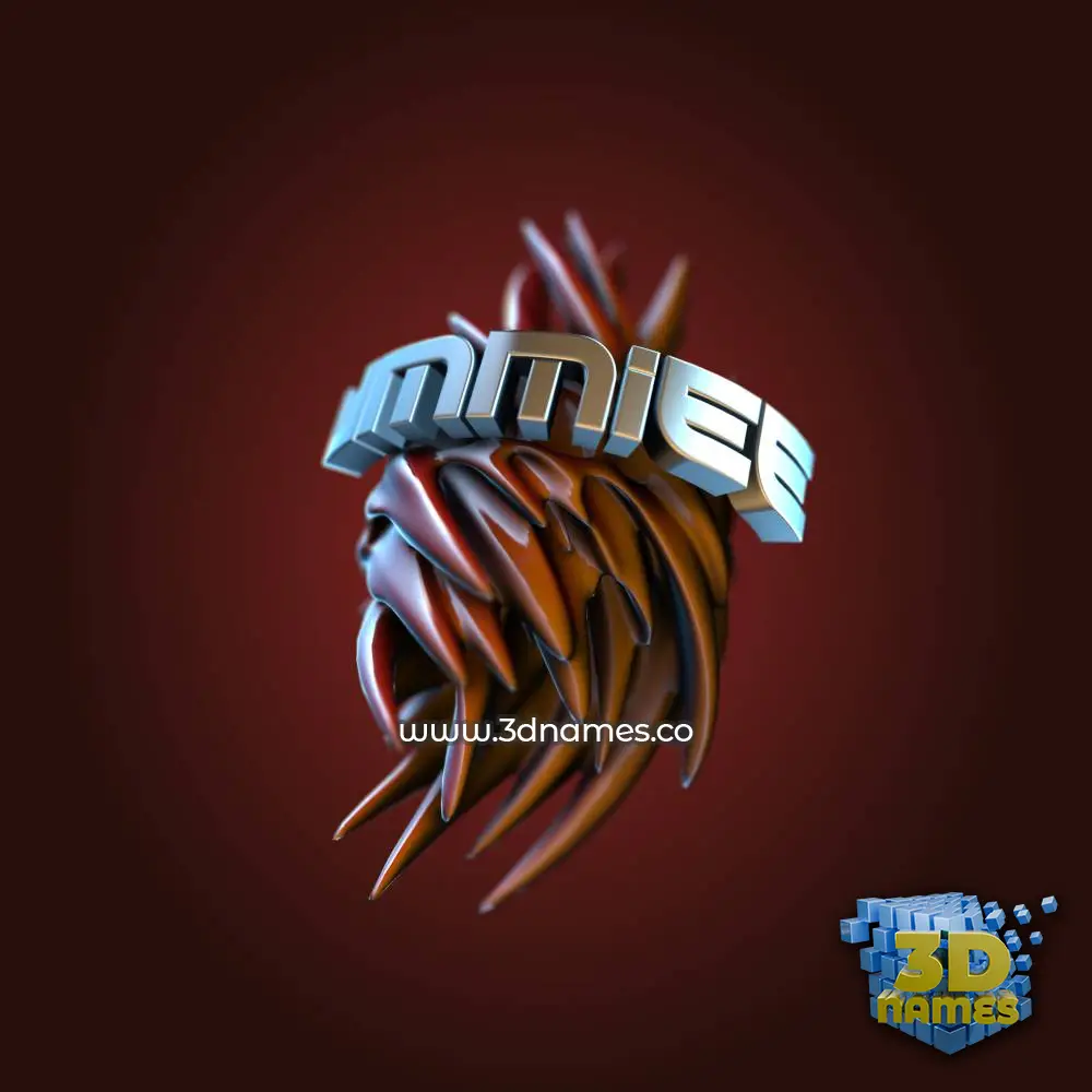 ummiee in Red Twisted style - 3D name wallpaper