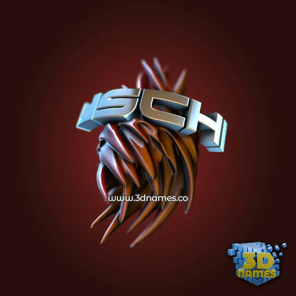 uschi in Red Twisted style - 3D name wallpaper
