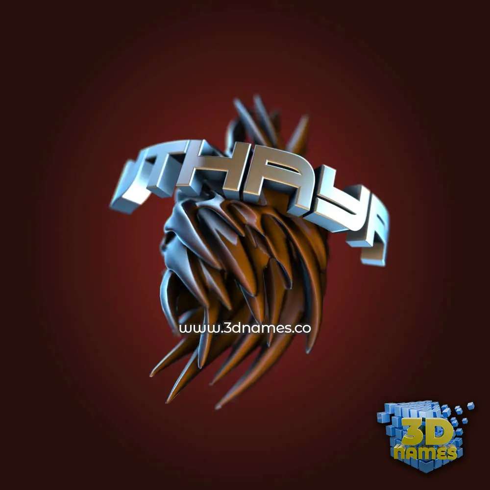 uthaya in Red Twisted style - 3D name wallpaper
