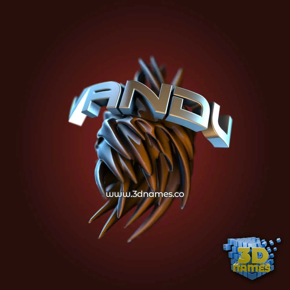 vandu in Red Twisted style - 3D name wallpaper