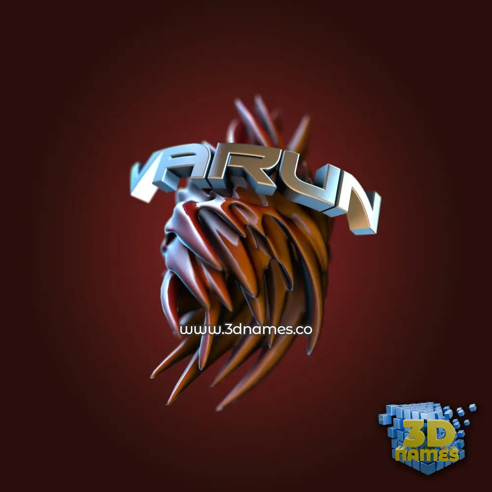 varun in Red Twisted style - 3D name wallpaper