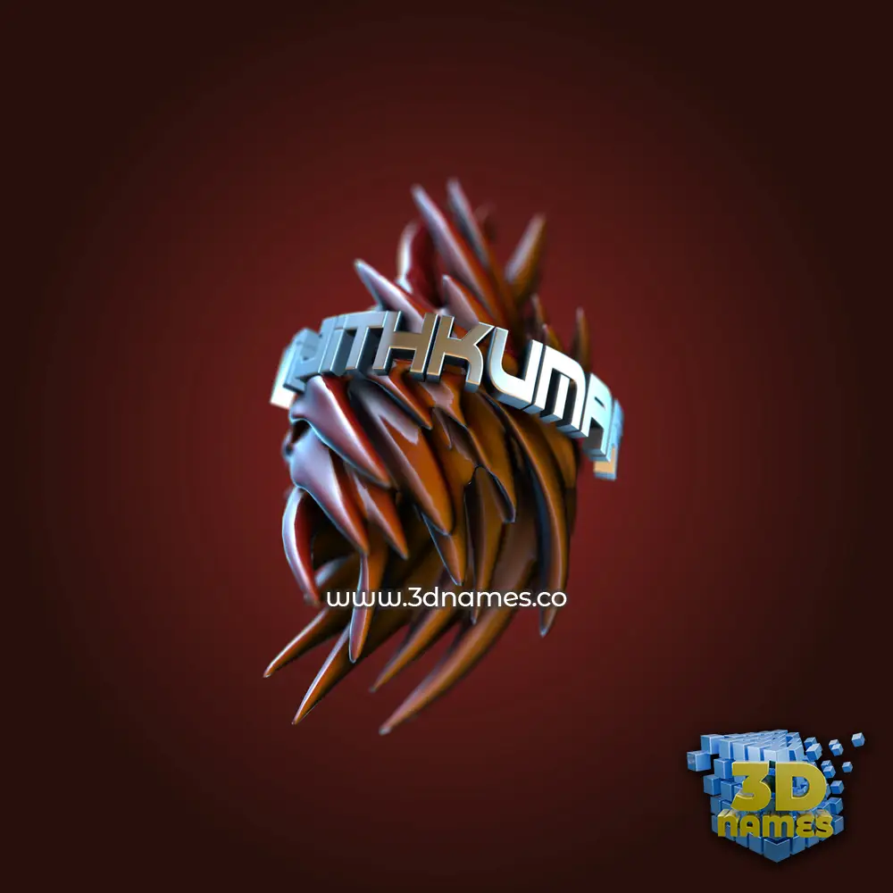 vijithkumar in Red Twisted style - 3D name wallpaper