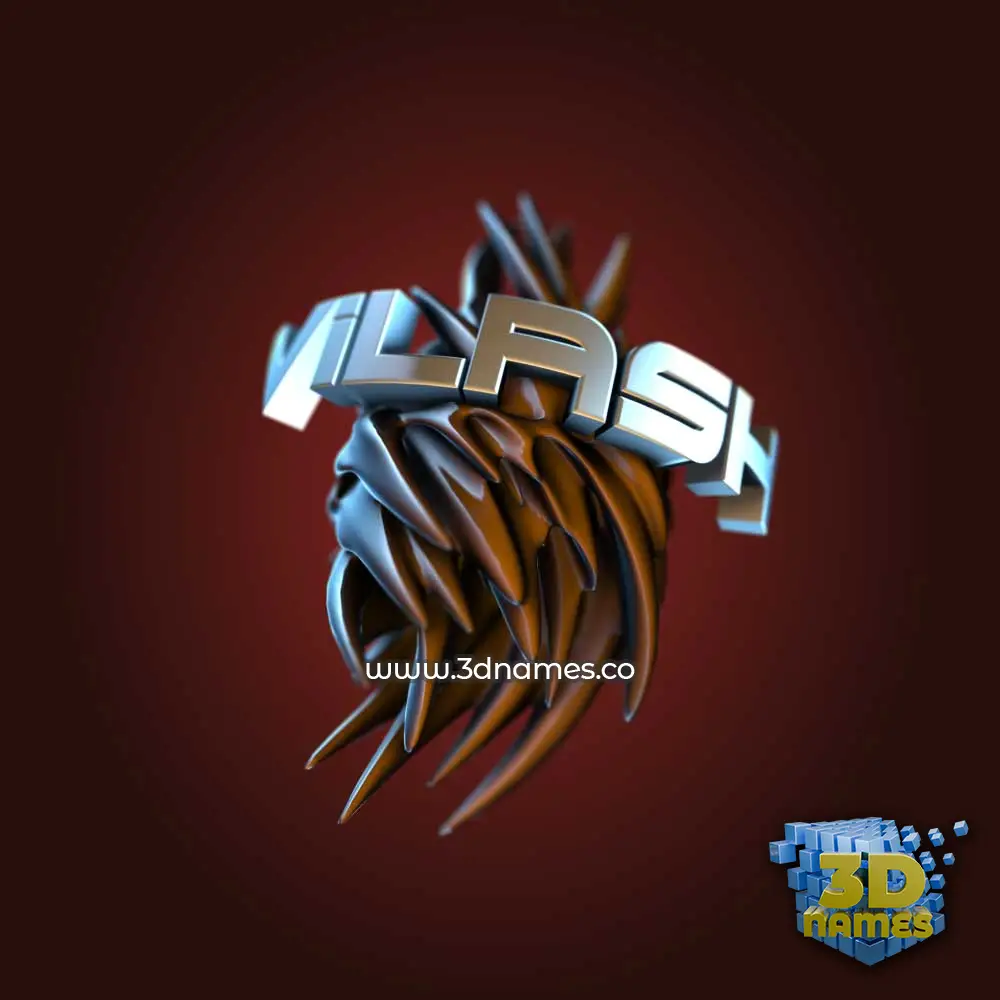 vilash in Red Twisted style - 3D name wallpaper