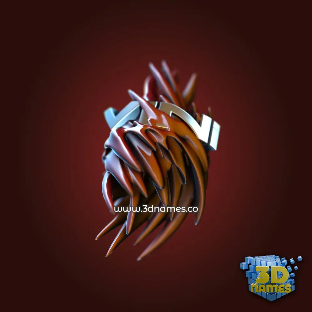 vini in Red Twisted style - 3D name wallpaper