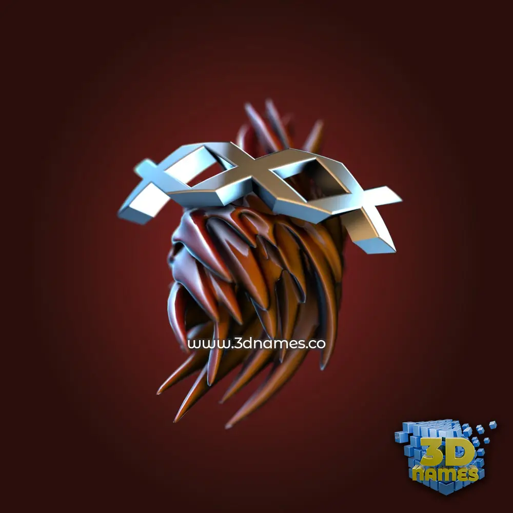 xxx in Red Twisted style - 3D name wallpaper