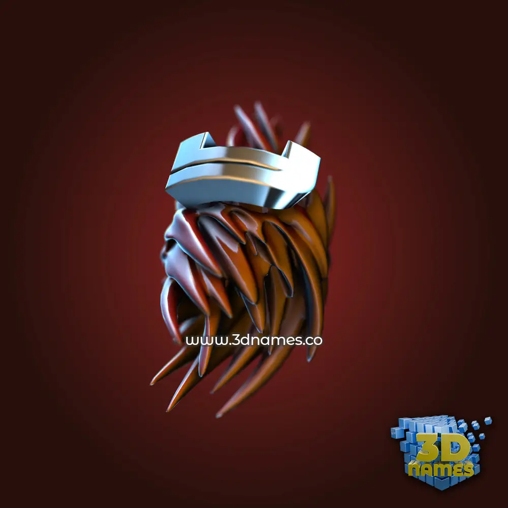 y in Red Twisted style - 3D name wallpaper
