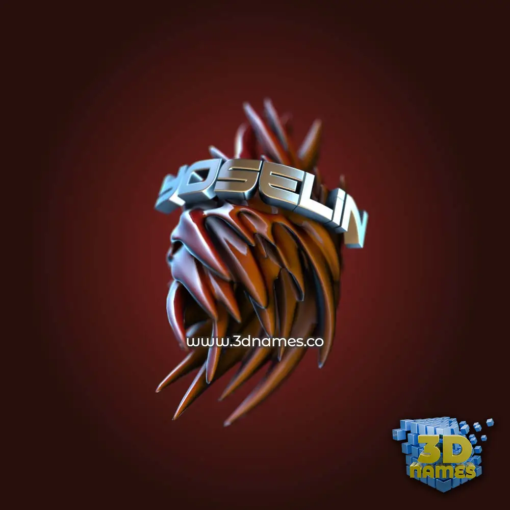 yoselin in Red Twisted style - 3D name wallpaper