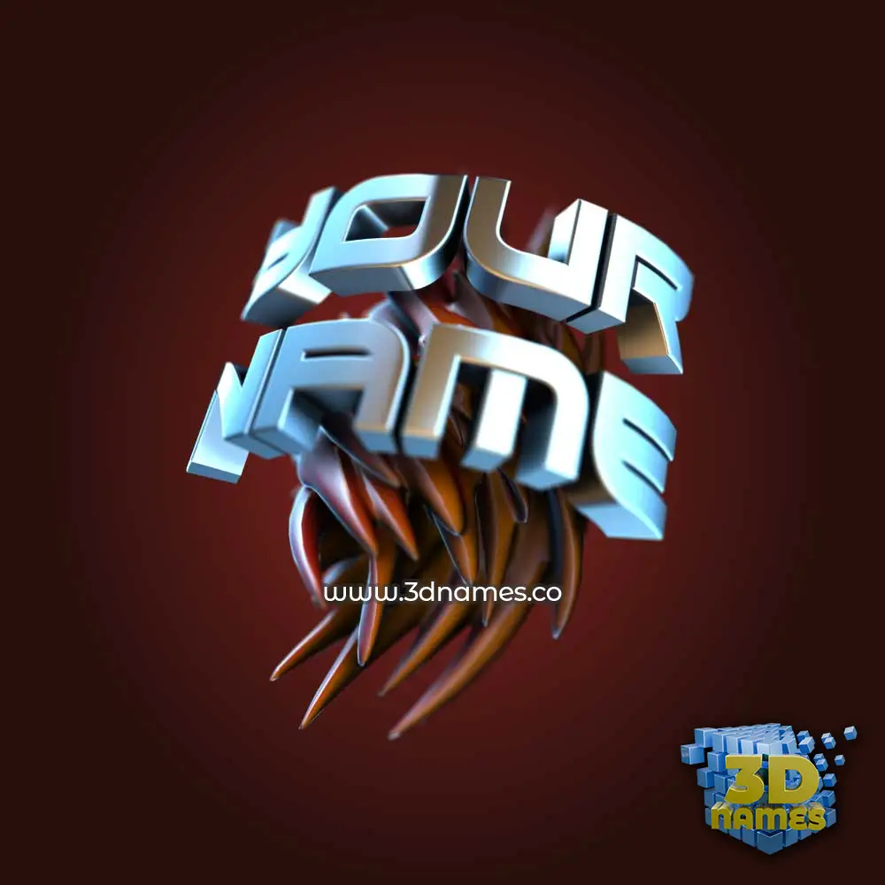 your name in Red Twisted style - 3D name wallpaper