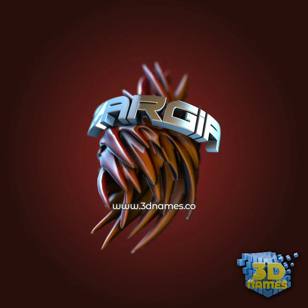 zargia in Red Twisted style - 3D name wallpaper