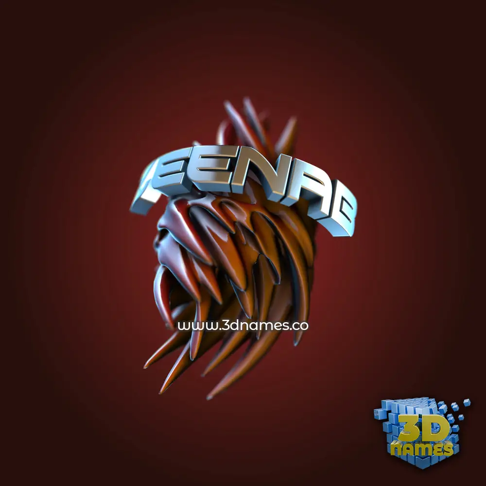 zeenab in Red Twisted style - 3D name wallpaper
