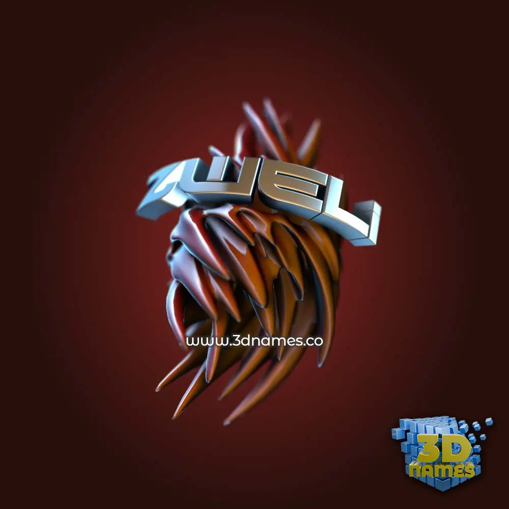 zweli in Red Twisted style - 3D name wallpaper