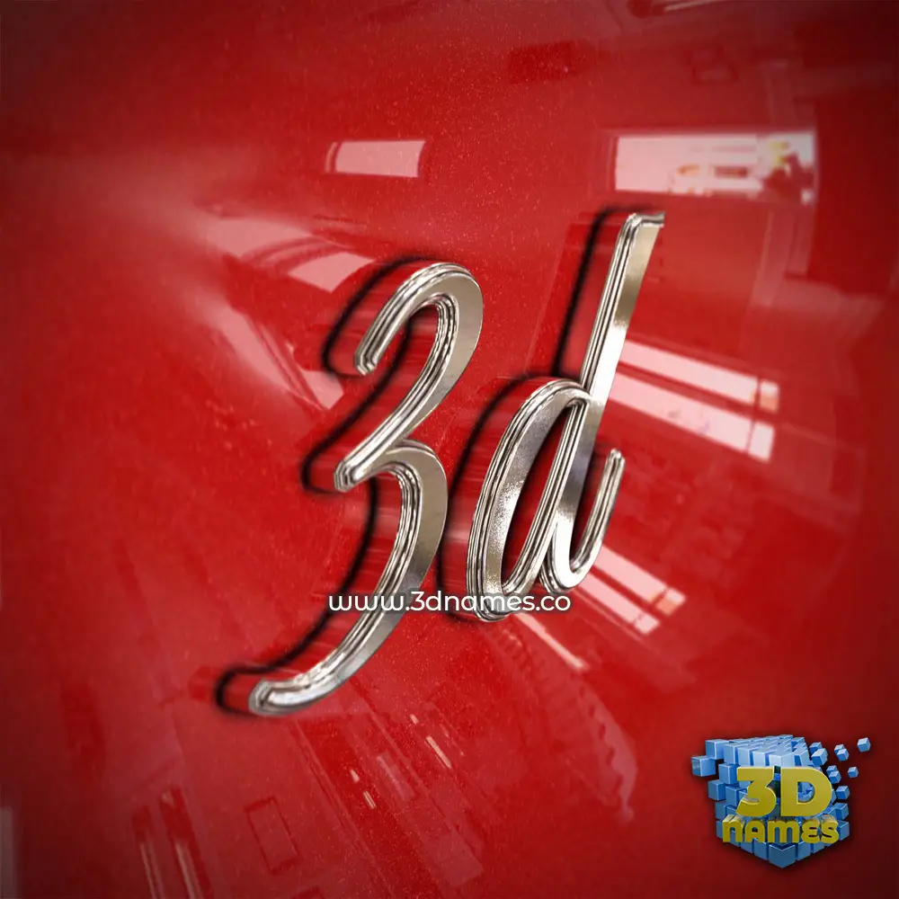 3d in Car Paint style - 3D name wallpaper