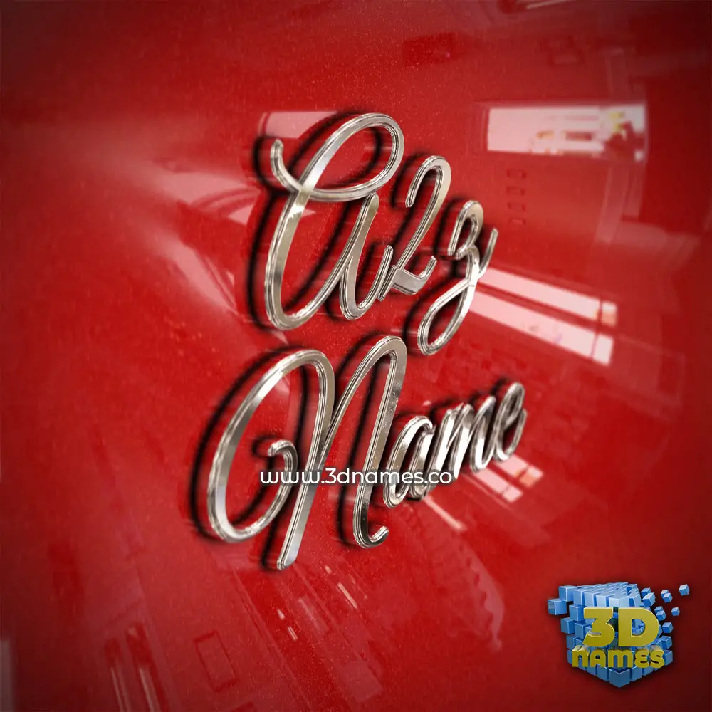 a2z name in Car Paint style - 3D name wallpaper
