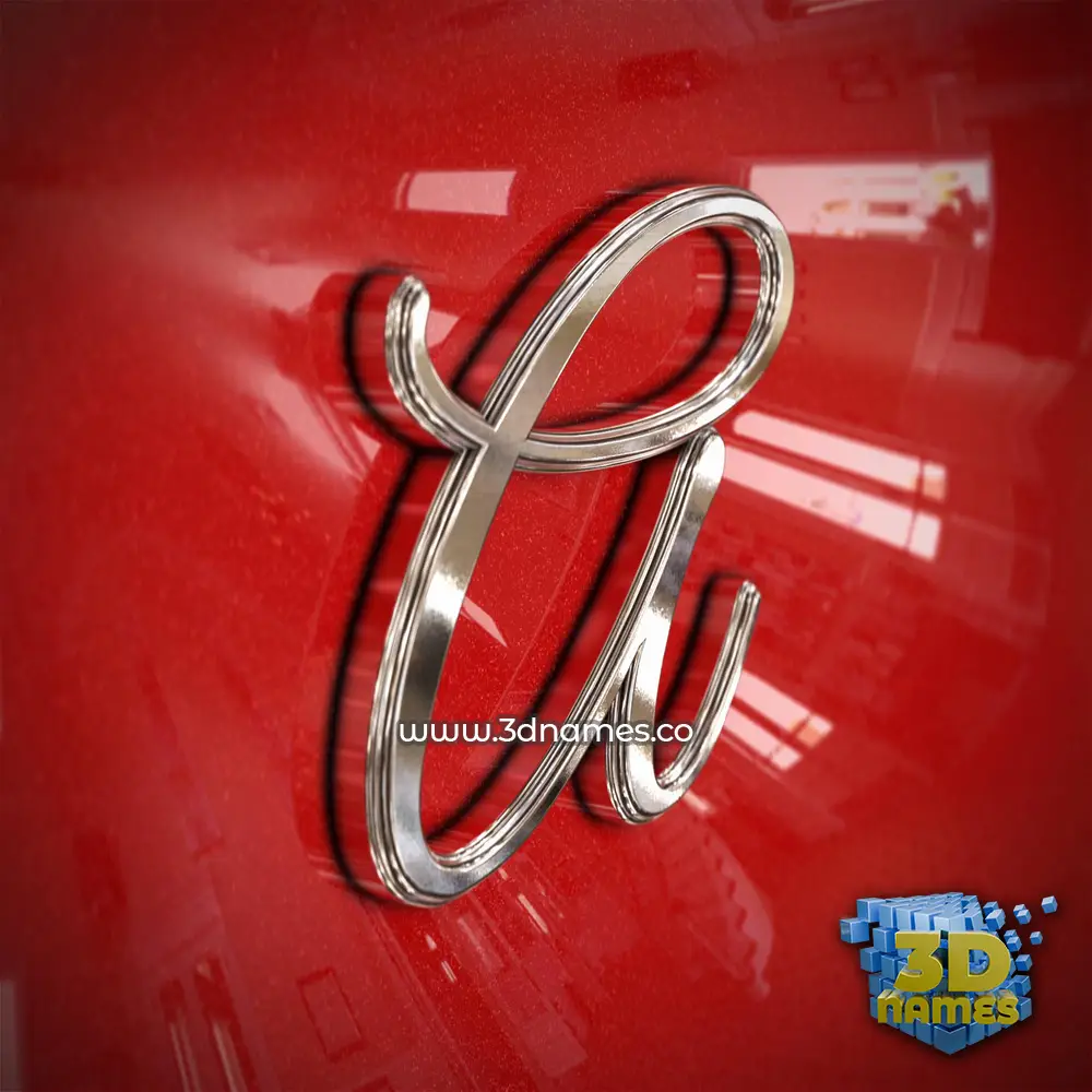 a in Car Paint style - 3D name wallpaper