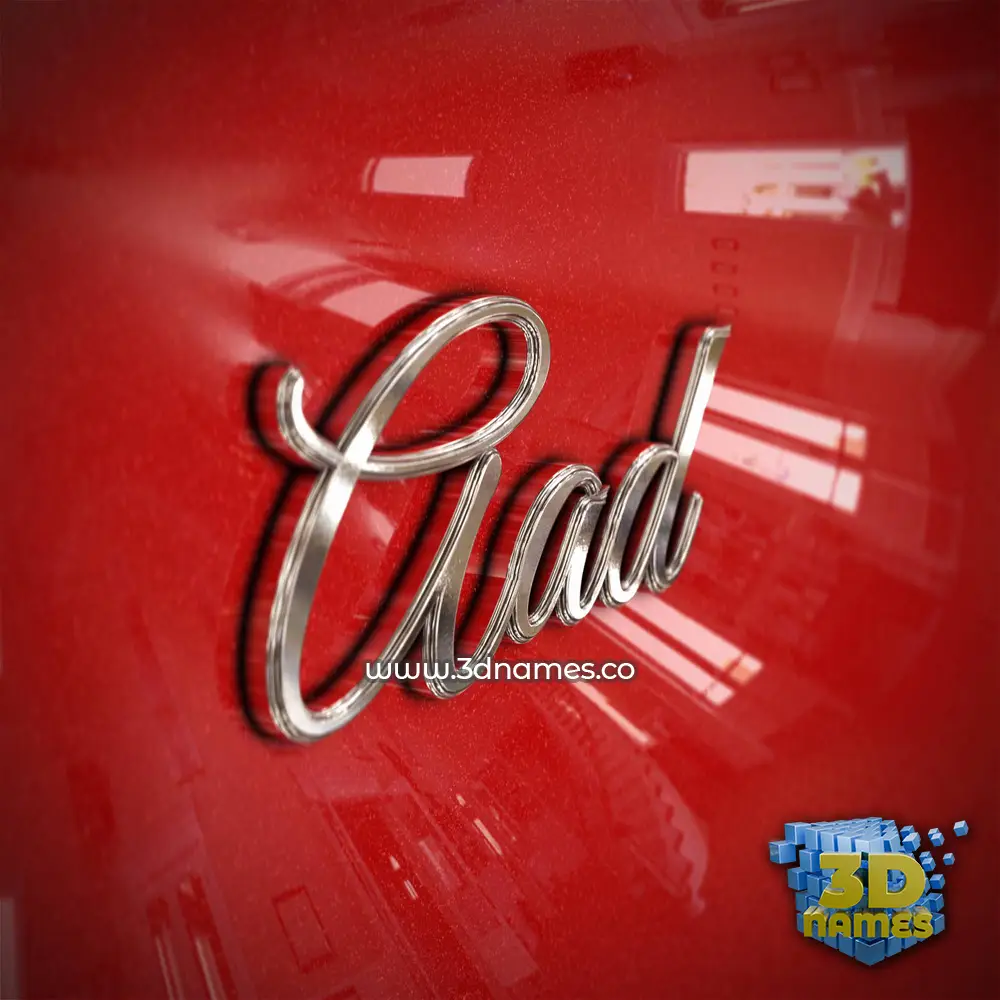 aad in Car Paint style - 3D name wallpaper