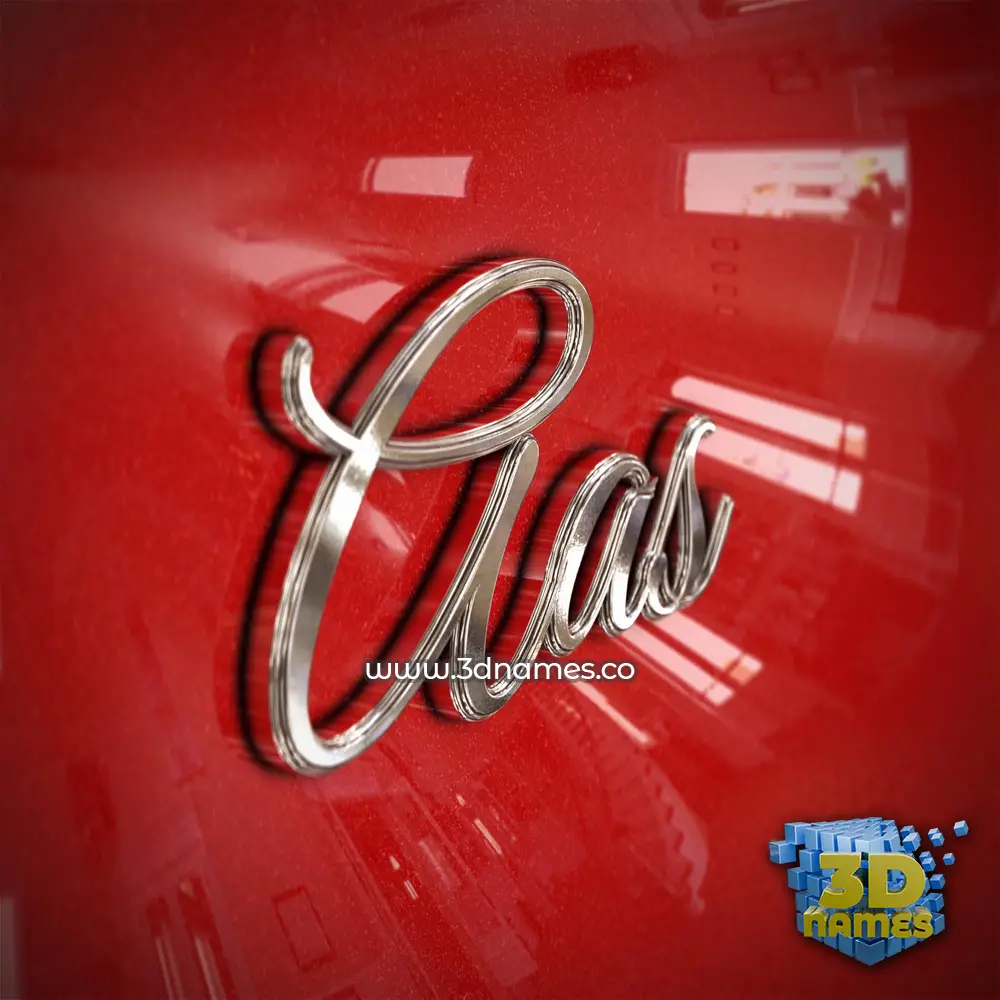 aas in Car Paint style - 3D name wallpaper