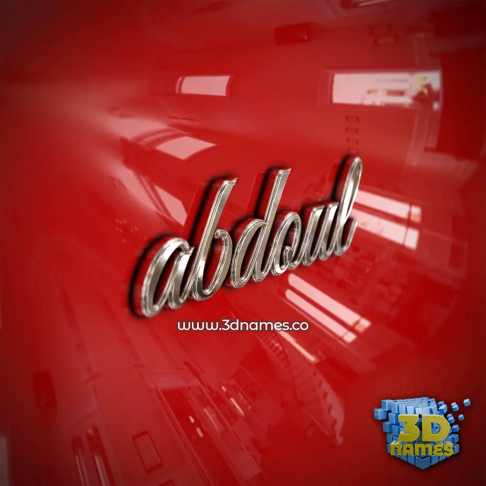 abdoul in Car Paint style - 3D name wallpaper