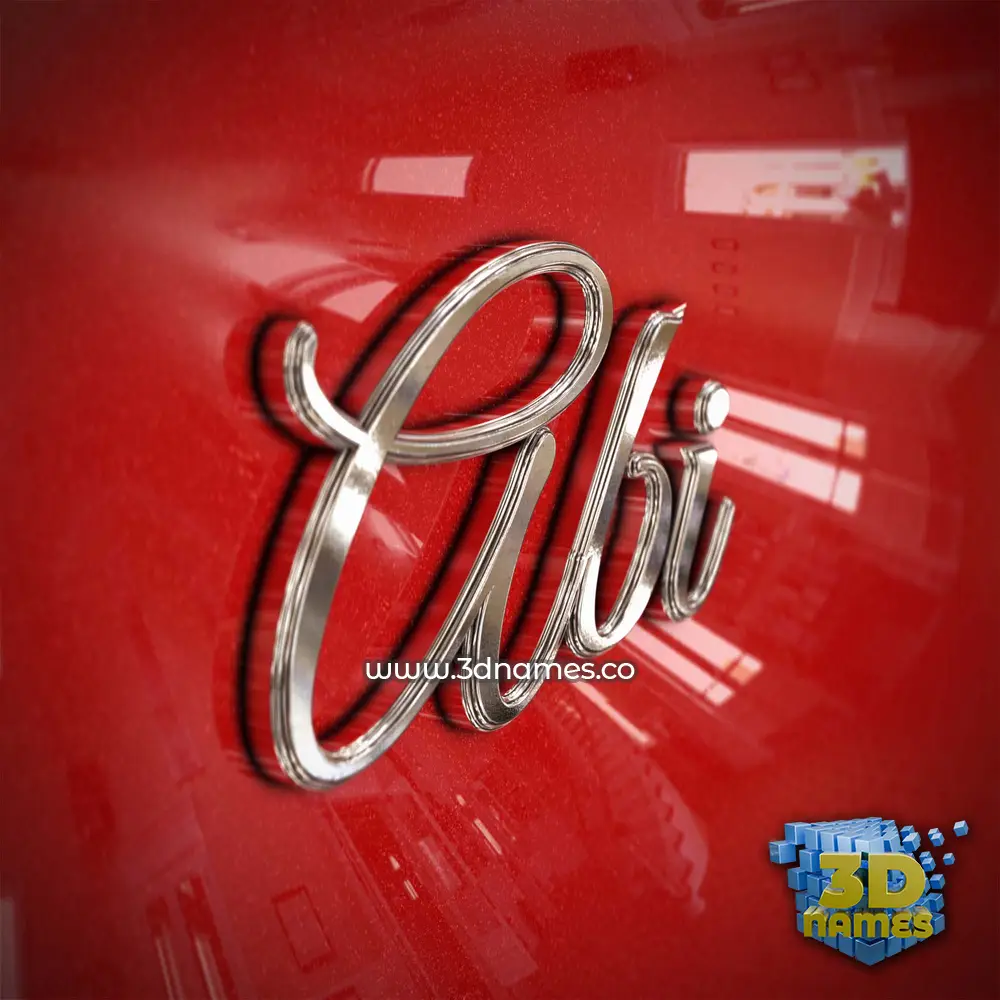 abi in Car Paint style - 3D name wallpaper