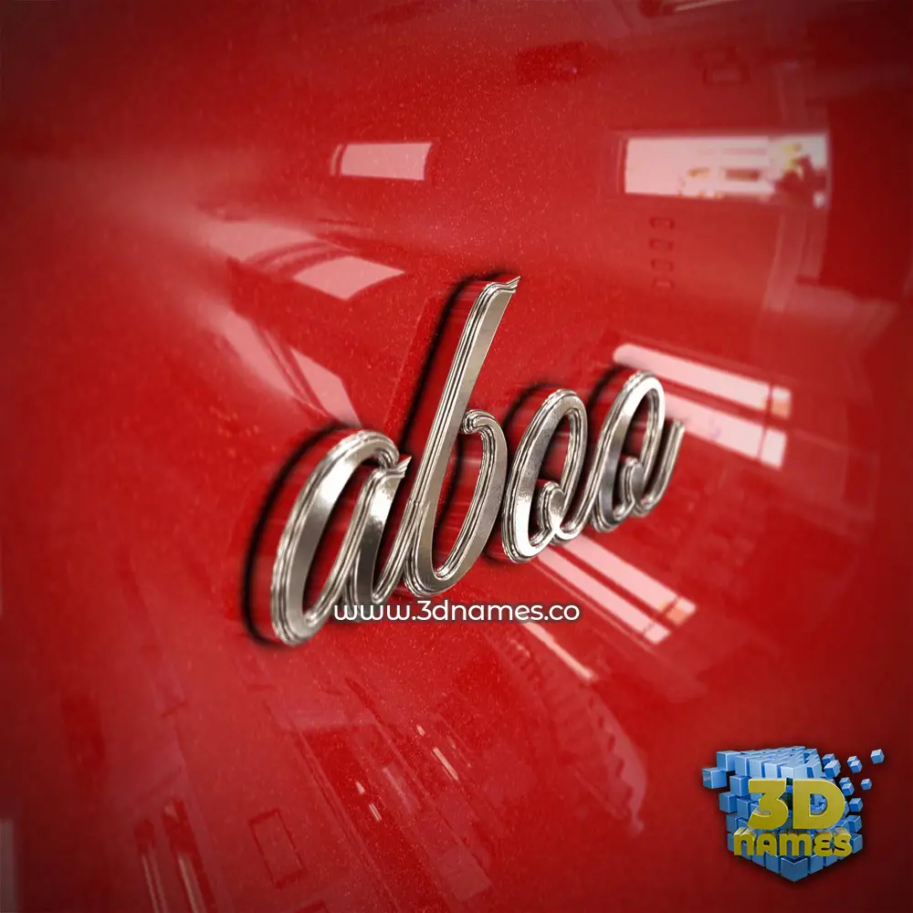 aboo in Car Paint style - 3D name wallpaper