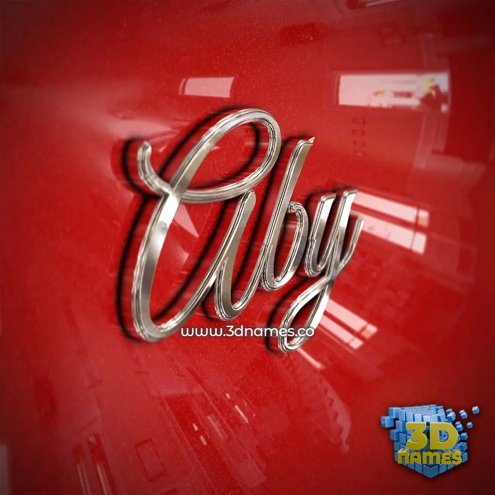 aby in Car Paint style - 3D name wallpaper