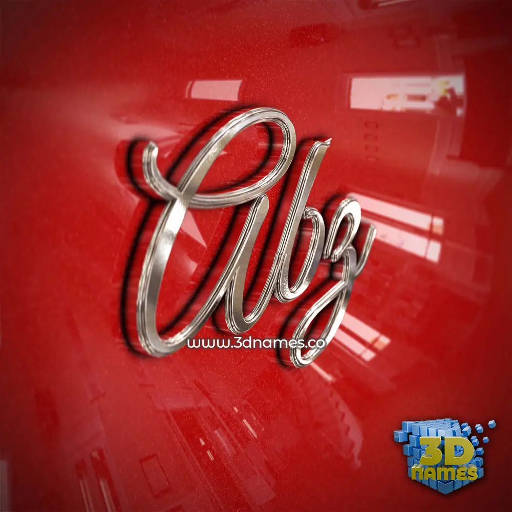 abz in Car Paint style - 3D name wallpaper