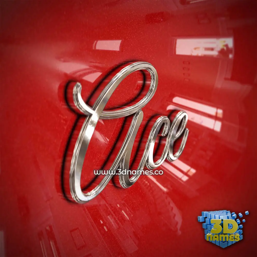 ace in Car Paint style - 3D name wallpaper