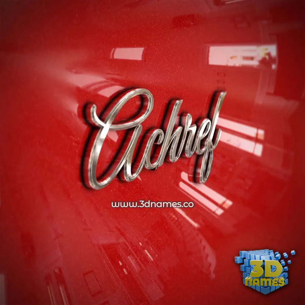 achref in Car Paint style - 3D name wallpaper