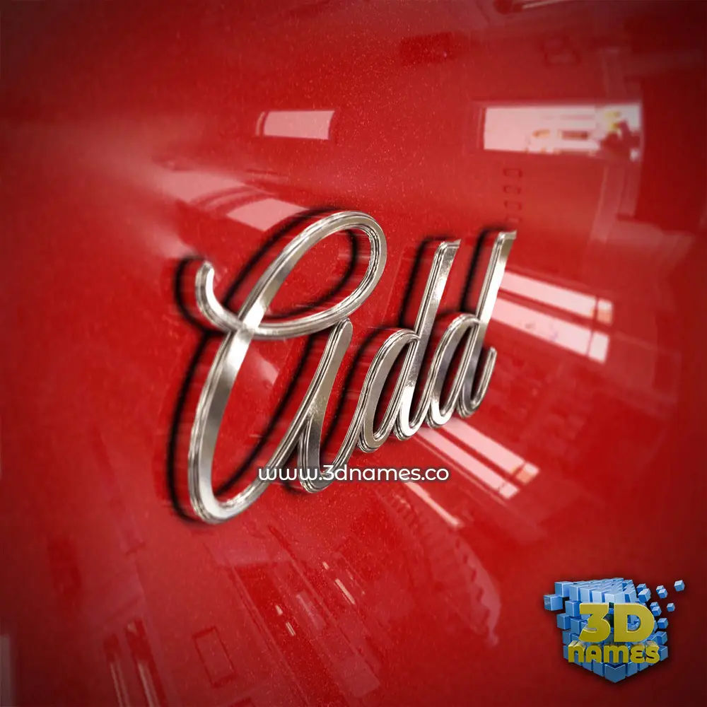 add in Car Paint style - 3D name wallpaper
