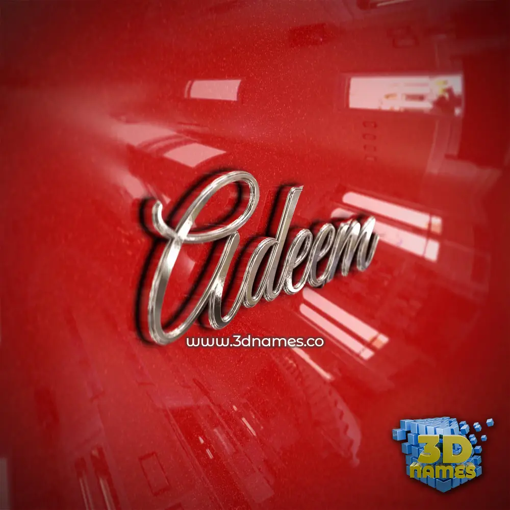 adeem in Car Paint style - 3D name wallpaper