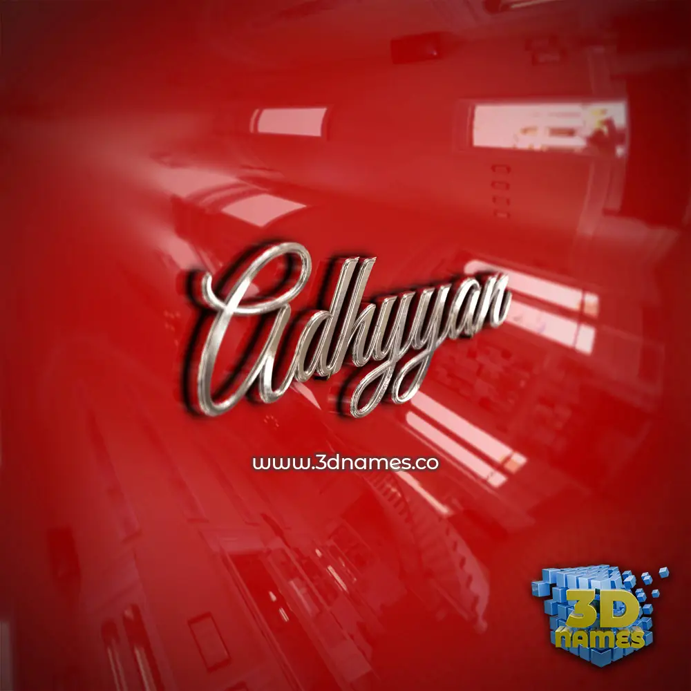 adhyyan in Car Paint style - 3D name wallpaper