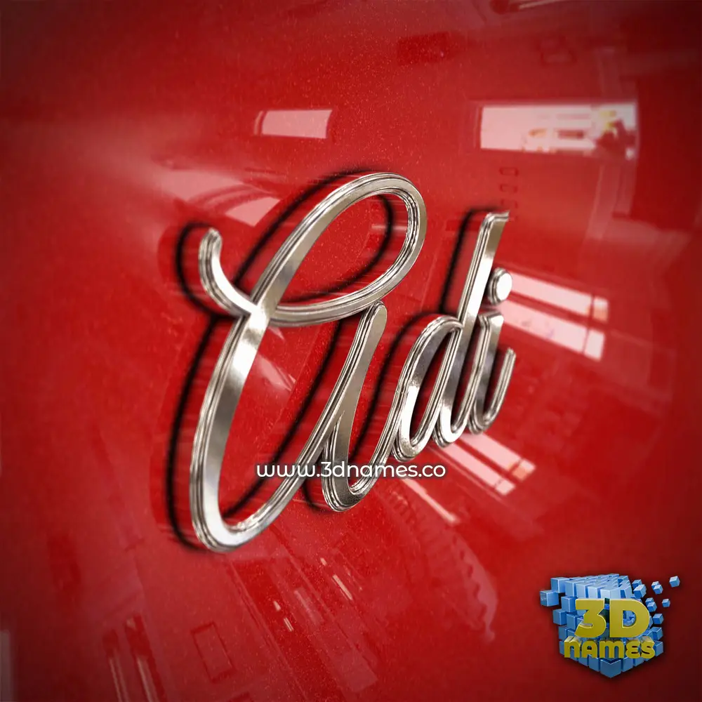 adi in Car Paint style - 3D name wallpaper