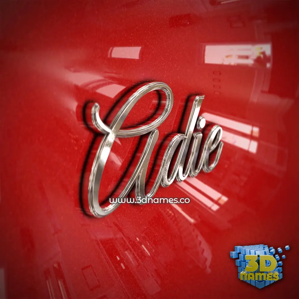 adie in Car Paint style - 3D name wallpaper