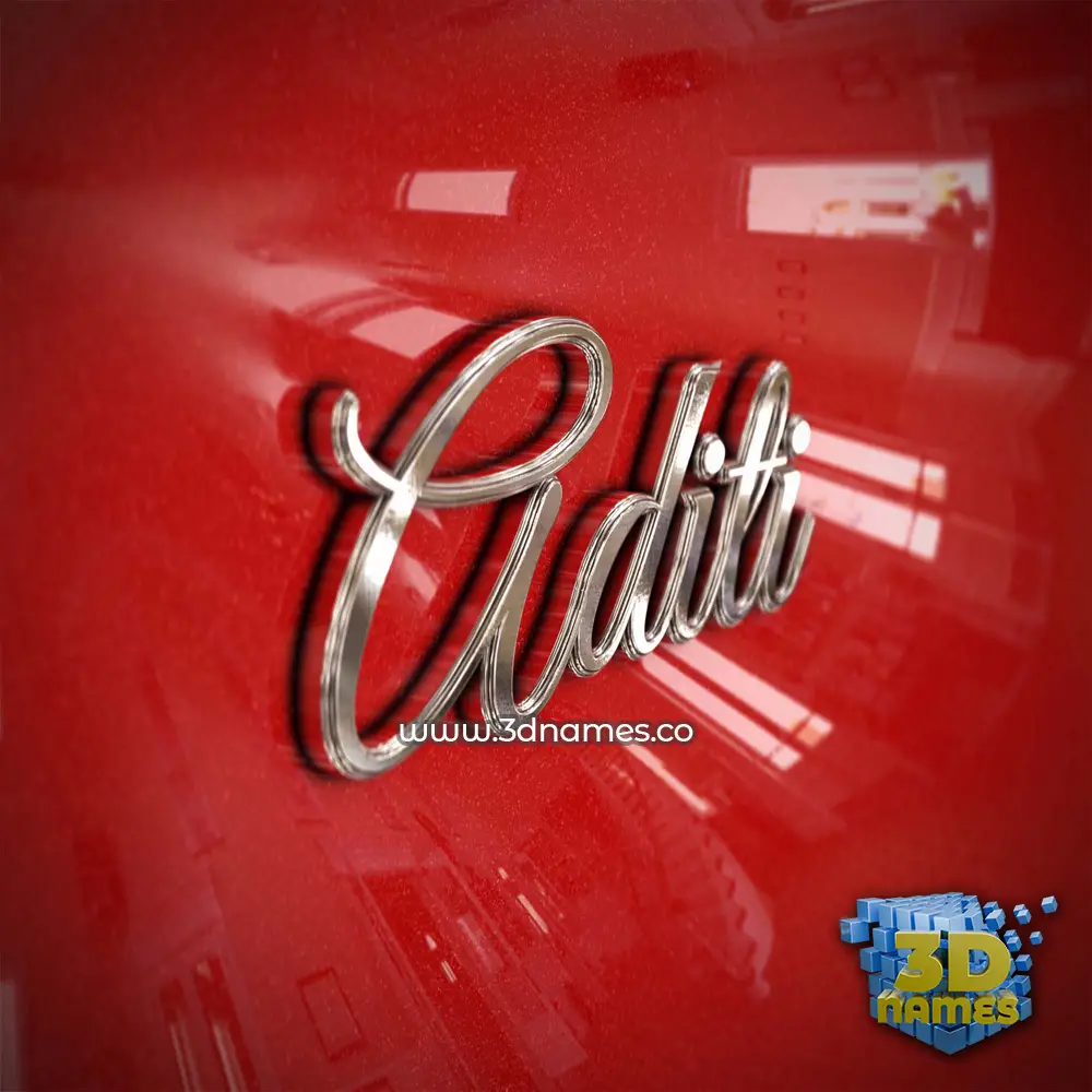 aditi in Car Paint style - 3D name wallpaper