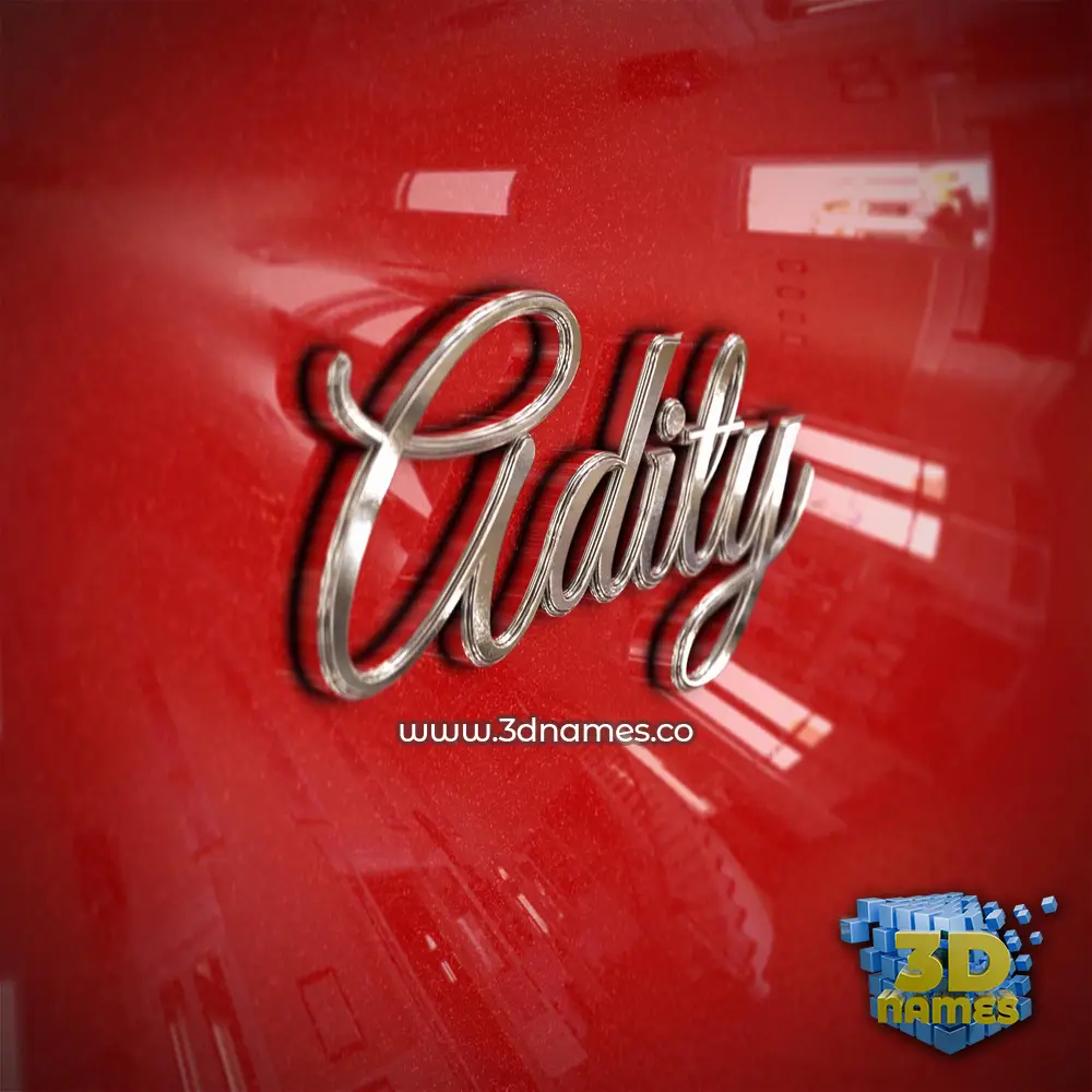adity in Car Paint style - 3D name wallpaper