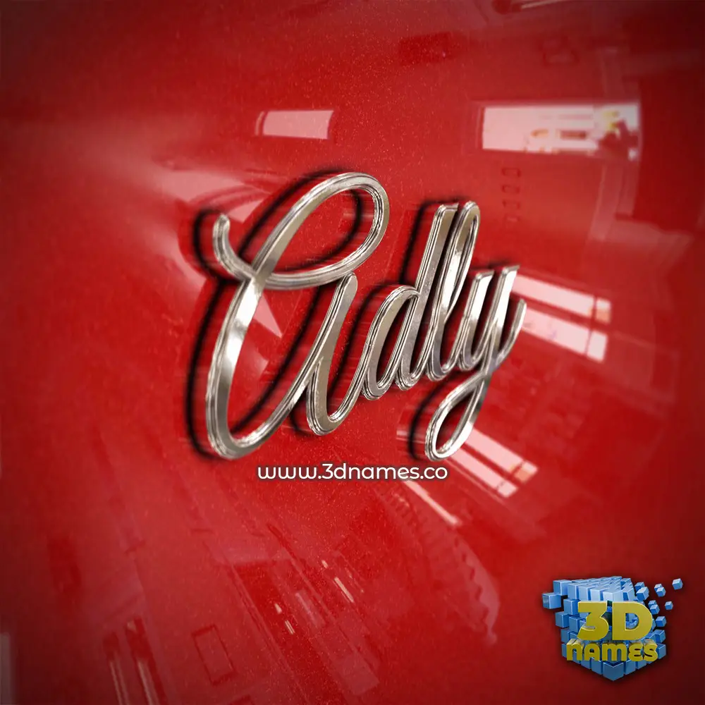 adly in Car Paint style - 3D name wallpaper