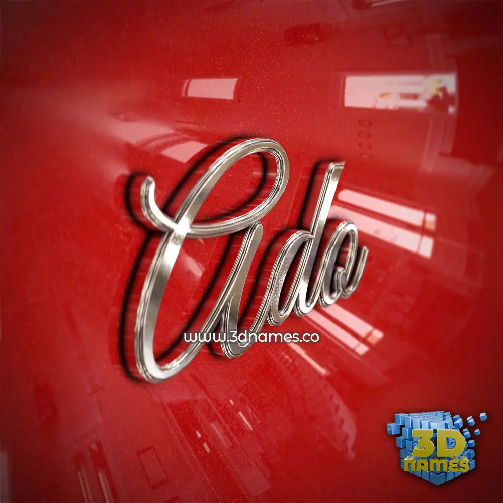 ado in Car Paint style - 3D name wallpaper