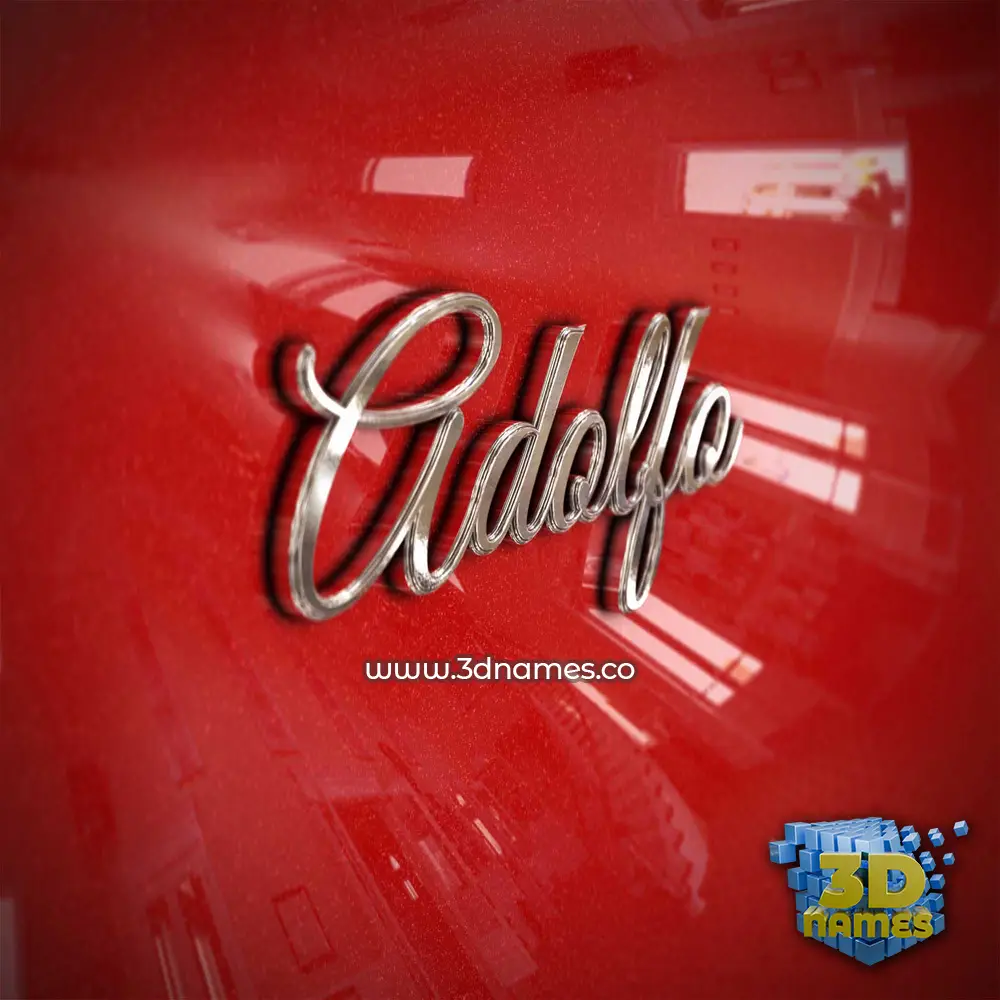 adolfo in Car Paint style - 3D name wallpaper