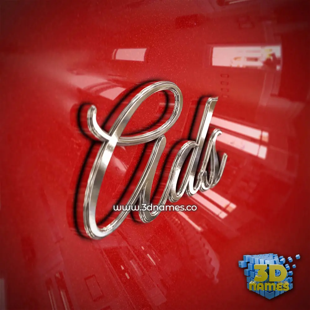 ads in Car Paint style - 3D name wallpaper